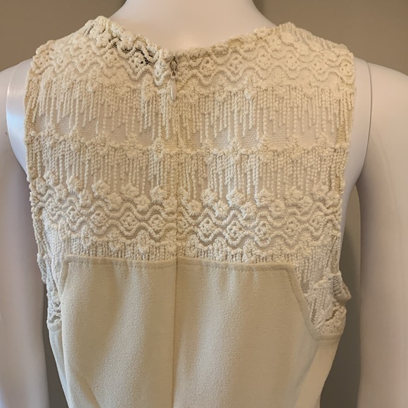 Cream colored dress with lace, Sugarlips sz Large - Picture 4 of 8